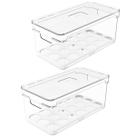 Kit 2 Organizadores De Ovos Clear Fresh Porta Ovos Empilhável Organizador De Geladeira 36 Ovos OU