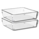 Kit 2 Organizadores Gaveta Modular 4 Porta Talheres Multiuso