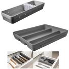 Kit 2 Organizadores Gaveta Porta Facas Talheres Multiuso Armário Cozinha Logic - Ou