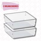 Kit 2 Organizadores Modular Quadrado Porta Objetos Geladeira