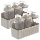 Kit 2 Organizadores Parede Armário 6 Dispenser Flow 1,5L Pote Produtos de Limpeza Lavanderia Cozinha Kit 2 Organizadores Parede Armário 6 Dispenser Flow 1,5L Pote Produtos de Limpeza Lavanderia Cozinha