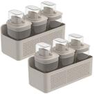 Kit 2 Organizadores Parede Armário 6 Dispenser Flow 1L Pote Produtos de Limpeza Lavanderia Cozinha Kit 2 Organizadores Parede Armário 6 Dispenser Flow 1L Pote Produtos de Limpeza Lavanderia Cozinha