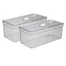 Kit 2 Organizadores Resistente Grande Porta Alimentos P/ Cozinha