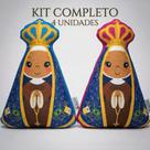 Kit 2 ou 4 Naninha Almofadas Nossa Senhora Aparecida Baby Religiosa -