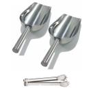 Kit 2 Pá Concha 350ml Pegador Para Gelo Cereais Com Pegador Inox Para Gelo Kit 2 Pá Concha 350ml Pegador Para Gelo Cereais Com Pegador Inox Para Gelo