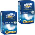 Kit 2 Pacotes Absorvente Geriátrico Pos Parto Absorv Plus - 100 Unidades