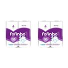 Kit 2 Pacotes de Papel Higiênico Folha Simples Fofinho Pacote com 4 Rolos de 60 Metros