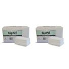 Kit 2 Pacotes de Papel Interfolha 100% celulose 22,5x21cm 2 dobras folha simples Toppel