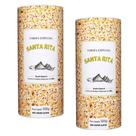 Kit 2 Pacotes Farofa Temperada Premium Santa Rita 500g com Alho Sabor Caseiro Irresistível