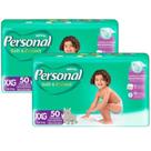 Kit 2 Pacotes Fraldas Descartável Personal Baby - Pacote Hiper - Tam XXG - Total 100 Tiras