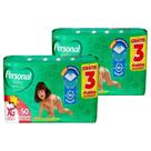 Kit 2 Pacotes Fraldas Personal Baby Hiper - Tam XG - 50 Unidades Cada Total 100 Tiras