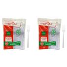 Kit 2 Pacotes Garfo de Refeição Reforçado Bio Golden Plast 100 Unidades