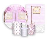 Kit 2 Painéis De Festa + Trio De Capas Cilindro - Confeitaria Doces Lilás Folhas 002