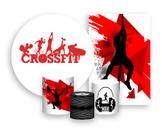 Kit 2 Painéis De Festa + Trio De Capas Cilindro - Exercício Funcional Vermelho 006