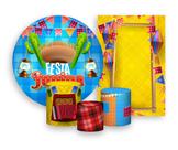 Kit 2 Painéis De Festa + Trio De Capas Cilindro - Festa Junina Chapéu Caipira 007