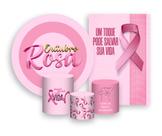 Kit 2 Painéis De Festa + Trio De Capas Cilindro - Outubro Rosa Laço 002
