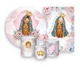 Kit 2 Painéis De Festa + Trio De Capas Cilindro - Santa Nossa Senhora Aparecida Cute 004 Kit 2 Painéis De Festa + Trio De Capas Cilindro - Santa Nossa Senhora Aparecida Cute 004