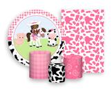 Kit 2 Painéis De Festa + Trio De Capas Cilindro - Vaqueira Rosa com Animais 008 Kit 2 Painéis De Festa + Trio De Capas Cilindro - Vaqueira Rosa com Animais 008