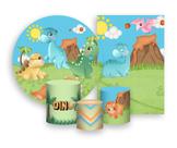Kit 2 Painéis De Festa Trio De Capas Cilindros, Dinossauros Baby Cute 009