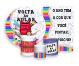 Kit 2 Painéis De Festa Trio De Capas Cilindros, Volta as Aulas 010 Kit 2 Painéis De Festa Trio De Capas Cilindros, Volta as Aulas 010