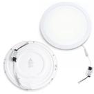 Kit 2 Paineis Plafon 25w Led Redondo Embutido Borda Fina Cor Branca