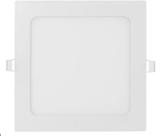 Kit 2 paineis quadrados embutir 18 w branco - 6000 k - branco frio