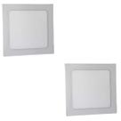 Kit 2 Painel Led Quadrado Embutir 12W 4000K Bivolt Foxlux