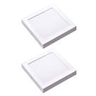 Kit 2 Painel Plafon LED Sobrepor Quad Branca 6500K 12W 17cm