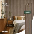 Kit 2 Painel Ripado de Madeira Natural Acústico Ikara 270x32cm Largura total 64cm
