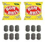 Kit 2 Palha De Aço Esponja Bombril 12 Unidades 45g Pack Amarelo