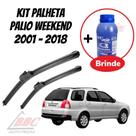 Kit 2 Palhetas Limpador De Parabrisa Dianteiro Palio Weekend 2001 - 2018