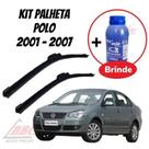 Kit 2 Palhetas Limpador De Parabrisa Dianteiro Polo 2001 - 2007