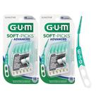 Kit 2 Palito Interdental Alongado Cabo Curvado Soft Picks GUM Advanced com Estojo Portátil 36un Kit 2 Palito Interdental Alongado Cabo Curvado Soft Picks GUM Advanced com Estojo Portátil 36un
