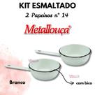 Kit 2 Panelas Papeiro 14 Esmaltada Ágata com Bico