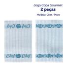Kit 2 Panos de Copa Felpudo Teka Gourmet - Chef e Peixe