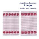 Kit 2 Panos de Copa Felpudo Teka Gourmet - Maça e Morango