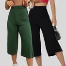 Kit 2 Pantacourt de Malha Moda Feminina