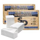 Kit 2 Papel Toalha Interfolha 100% Celulose 20 X 21 SD