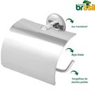 kit 2 Papeleira Com Tampa Inox Porta Papel Higiênico feita Aço Inoxidável