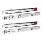 Kit 2 Par Corrediça Inox 304 Soft Close C/ Amortecedor 40cm