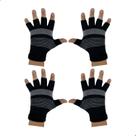 Kit 2 Par De Luvas De La Inverno Adulto Unissex Quentinha Frio Meio Dedo