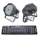 Kit 2 par led rgbwa 60 leds e 3w + maq. fumaça 300w