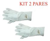 Kit 2 par luva raspa protezza 07cm reforcada