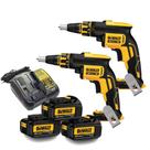 Kit 2 Parafusadeira Drywall Gesso 3 Baterias 20v 3ah Dewalt Dcf620