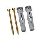 Kit 2 Parafuso Com Bucha 10mm Multiuso Phillips 6,0x70" Aço Para Fixação Em Tijolo Parede Concreto