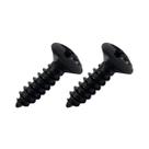 Kit 2 Parafuso Escudo 3mm x 12mm Guitarra Baixo Preto