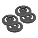 Kit 2 pares (4 unidades) de anilha revestida 1kg iniciativa fitness