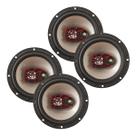 Kit 2 Pares Auto Alto Falantes Automotivo 6 Polegadas Triaxial B3x60x 200W Som Carro Bravox