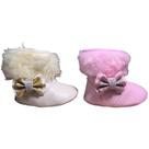 Kit 2 Pares Bota Botinha Felpuda Feminina Para Bebê