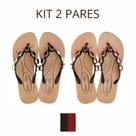 Kit 2 Pares Chinelo Feminina Para Dores Esporão Terapia dos Pés Kit 2 Pares Chinelo Feminina Para Dores Esporão Terapia dos Pés